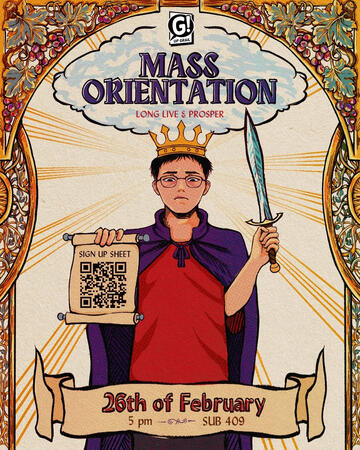 UP GRAIL Mass Orientation Poster, A.Y. 2023-2024 B